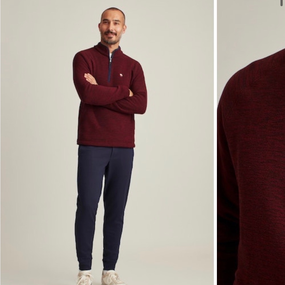 Bonobos Fleece Popover, cherry red, size XL, NWOT never worn